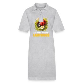 Ladybug Marienkäfer - Stanley/Stella PAIGER Organic Women’s Polo Dress - black - Front
