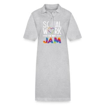 Le travail social, c’est mon truc - Robe polo bio PAIGER Stanley/Stella Femme - noir - Devant
