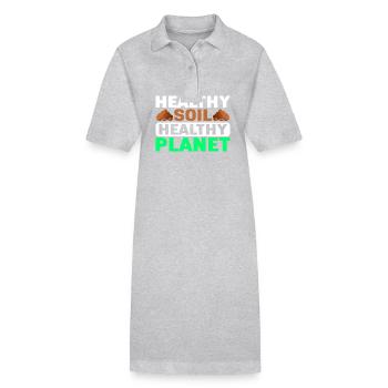 Bodenwissenschaftler Soil Science - Stanley/Stella PAIGER Organic Women’s Polo Dress - black - Front