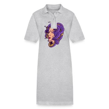 Antiker Gott Griechische Medussa Mythologie - Stanley/Stella Frauen Bio-Polokleid PAIGER - Schwarz - Vorne