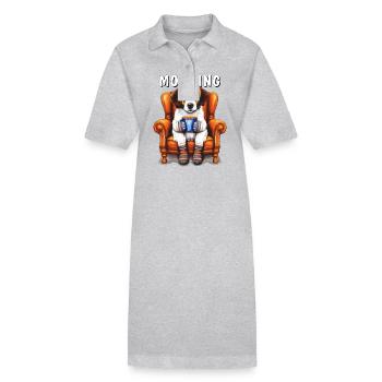 MATIN DU CHIEN - Robe polo bio PAIGER Stanley/Stella Femme - noir - Devant