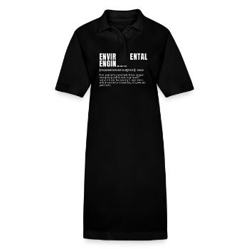 Funny Environmental Engineer Job Definition Occupa - Stanley/Stella PAIGER Organic Women’s Polo Dress - black - Front