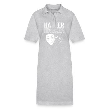 Cyber programmeur cybersécurité Hacker - Robe polo bio PAIGER Stanley/Stella Femme - noir - Devant