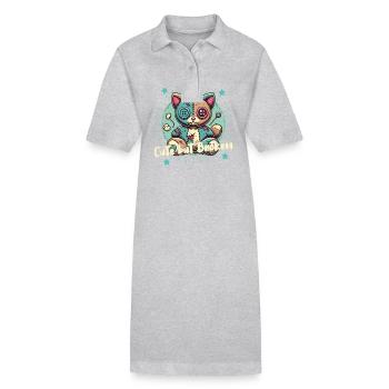 Psychopathe mental mignon mais brisé - Robe polo bio PAIGER Stanley/Stella Femme - noir - Devant