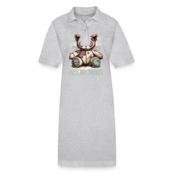 Psychopathe mental Charme mignon mais brisé - Robe polo bio PAIGER Stanley/Stella Femme - noir - Devant