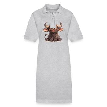 Buffalos Buffalo Büffel - Stanley/Stella PAIGER Organic Women’s Polo Dress - black - Front