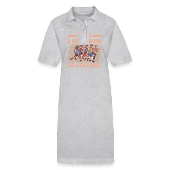Marathon That's A Lot Of Work Running - Stanley/Stella PAIGER Organic Women’s Polo Dress - black - Front