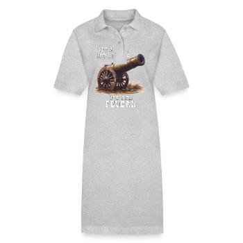 GOOD AIMING IS IMPORTANT BEFORE FIRING - Stanley/Stella PAIGER Organic Women’s Polo Dress - black - Front