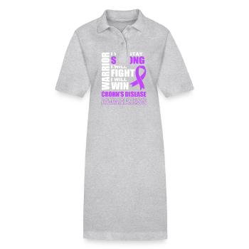 Crohn's disease - Stanley/Stella PAIGER Organic Women’s Polo Dress - black - Front