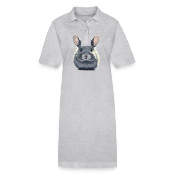 Chinchillas Chinchilla - Stanley/Stella Frauen Bio-Polokleid PAIGER - Schwarz - Vorne