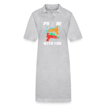 Water pistol - Stanley/Stella PAIGER Organic Women’s Polo Dress - black - Front