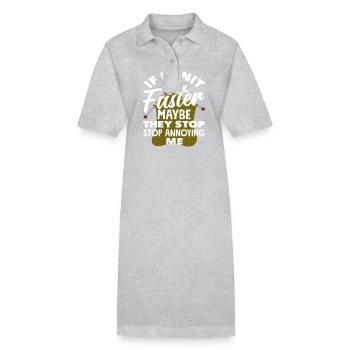 Stricken Schneller Sie Hören Auf Zu Nerven - Stanley/Stella Frauen Bio-Polokleid PAIGER - Schwarz - Vorne