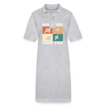 Manta Rays Great Manta Sea Creatures - Stanley/Stella PAIGER Organic Women’s Polo Dress - black - Front
