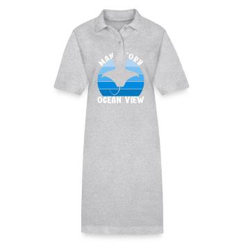 Manta Rays Great Manta Sea Creatures - Stanley/Stella PAIGER Organic Women’s Polo Dress - black - Front