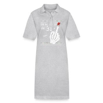 31 + 1 Flip Off - Hässlicher Weihnachtspullover für den 32. - Stanley/Stella Frauen Bio-Polokleid PAIGER - Schwarz - Vorne