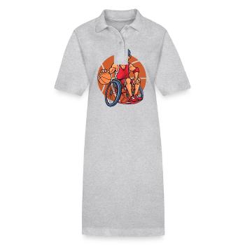 Sports Baller Wheelchair Basketball - Stanley/Stella PAIGER Organic Women’s Polo Dress - black - Front