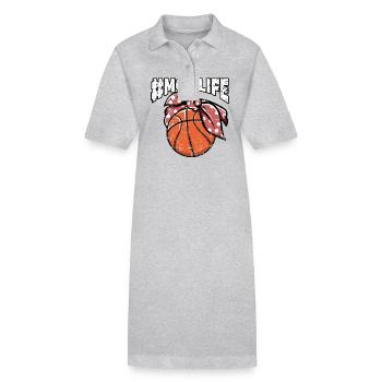 Baller Momlife Sports Player Basketball - Stanley/Stella PAIGER Organic Women’s Polo Dress - black - Front