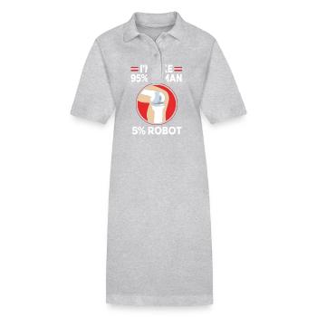 Chirurgie du genou - Robe polo bio PAIGER Stanley/Stella Femme - noir - Devant