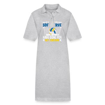 Volleyball Fans Spruch Eiscreme - Stanley/Stella Frauen Bio-Polokleid PAIGER - Schwarz - Vorne