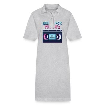 Bring Back the 90's Retro Boombox 90er Jahre - Stanley/Stella Frauen Bio-Polokleid PAIGER - Schwarz - Vorne