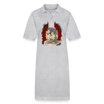 grenouille grenouilles conte de fées conte de fées personnage Noël - Robe polo bio PAIGER Stanley/Stella Femme - noir - Devant