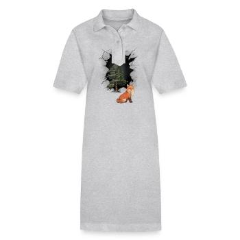 Fuchs Füchse Füchsin mystisch Natur Kind - Stanley/Stella Frauen Bio-Polokleid PAIGER - Schwarz - Vorne