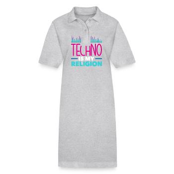 Techno Lover: Techno Ist Meine Religion - Stanley/Stella Frauen Bio-Polokleid PAIGER - Schwarz - Vorne