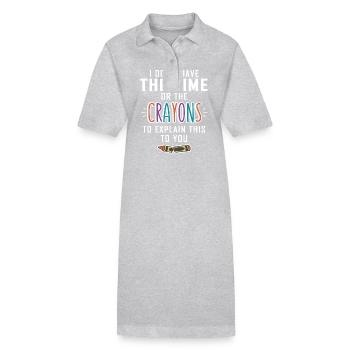 No time for your crayons explanations - Stanley/Stella PAIGER Organic Women’s Polo Dress - black - Front