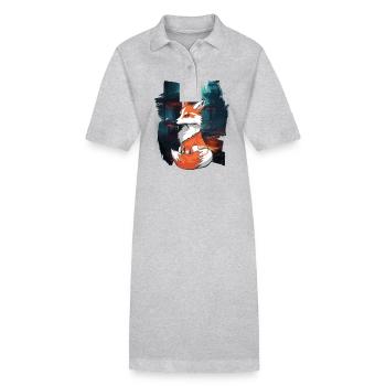 Fuchs Füchse Natur Märchen Gebirge Naturliebhaber - Stanley/Stella Frauen Bio-Polokleid PAIGER - Schwarz - Vorne