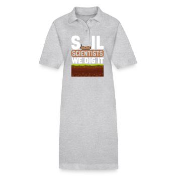 Bodenwissenschaftler Soil Science - Stanley/Stella PAIGER Organic Women’s Polo Dress - black - Front