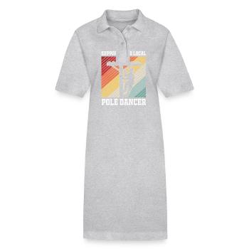 Pole Dance - Stanley/Stella PAIGER Organic Women’s Polo Dress - black - Front