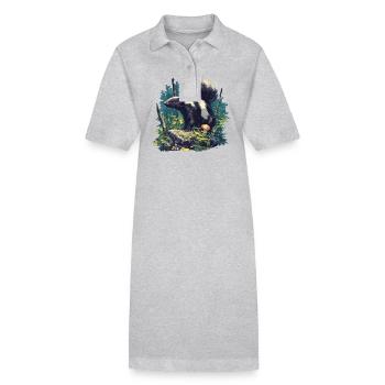 Skunks Skunk - Stanley/Stella PAIGER Organic Women’s Polo Dress - black - Front