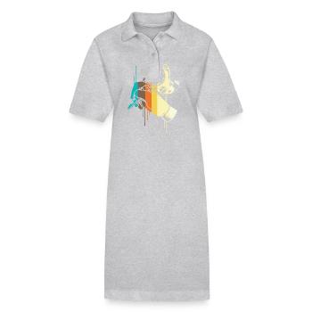 Tattoo Künstler Tätowierer Tätowiert Tätowierung - Stanley/Stella Frauen Bio-Polokleid PAIGER - Schwarz - Vorne