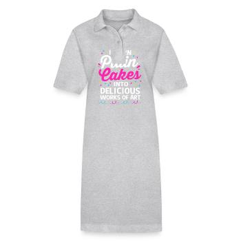 Torte Törtchen Dekoration Kuchen - Stanley/Stella Frauen Bio-Polokleid PAIGER - Schwarz - Vorne