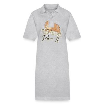 Otter Pun Dam It - Robe polo bio PAIGER Stanley/Stella Femme - noir - Devant