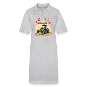 King of the Sandbox – Funny Excavator Kids - Stanley/Stella PAIGER Organic Women’s Polo Dress - black - Front