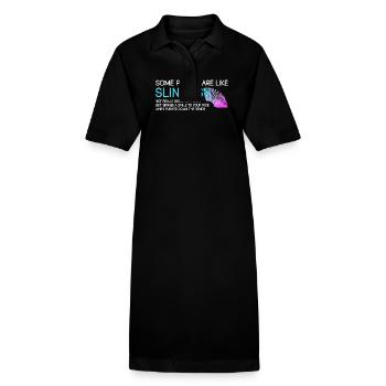 Certaines personnes sont comme des slinkies : humoristiques - Robe polo bio PAIGER Stanley/Stella Femme - noir - Devant