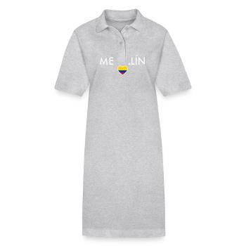 Medellín Kolumbien Kolumbianische Flagge - Stanley/Stella Frauen Bio-Polokleid PAIGER - Schwarz - Vorne