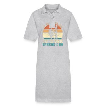 Industriekletterer Tower Climber Industrieklettern - Stanley/Stella Frauen Bio-Polokleid PAIGER - Schwarz - Vorne