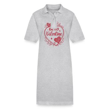 Be my Valentine - Cadeau de Saint-Valentin - Robe polo bio PAIGER Stanley/Stella Femme - noir - Devant