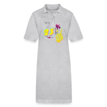 I'm Not 24, I'm 23 + Middle Finger - Retro 2001 - Stanley/Stella PAIGER Organic Women’s Polo Dress - black - Front