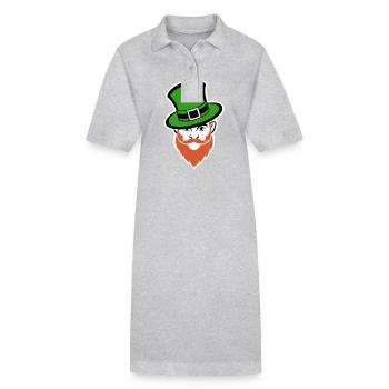 Leprechaun - St. Patrick's Day - Ireland - Stanley/Stella PAIGER Organic Women’s Polo Dress - black - Front