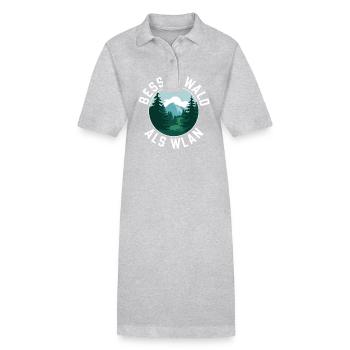 Besser Wald als WLan Natur Camping Wandern Witz - Stanley/Stella Frauen Bio-Polokleid PAIGER - Schwarz - Vorne