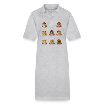 Lustige Pfannkuchen - Stanley/Stella Frauen Bio-Polokleid PAIGER - Schwarz - Vorne