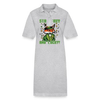 Restez Foxy et Lucky Saint-Patrick - Robe polo bio PAIGER Stanley/Stella Femme - noir - Devant