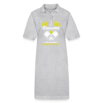 Granny Pickleball Player Dinking Team Gift - Stanley/Stella PAIGER Organic Women’s Polo Dress - black - Front