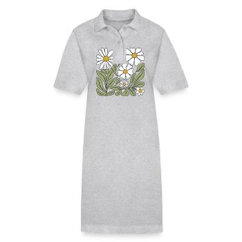 Gänseblümchen Blume Boho Blumen - Stanley/Stella Frauen Bio-Polokleid PAIGER - Schwarz - Vorne