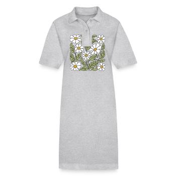 Gänseblümchen Blumen - Stanley/Stella Frauen Bio-Polokleid PAIGER - Schwarz - Vorne