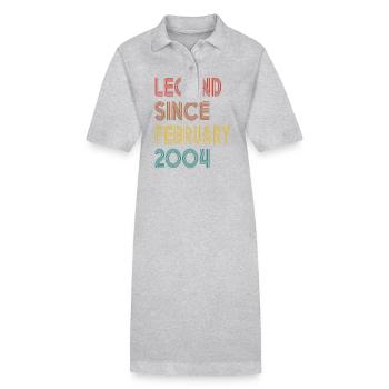 Légende Depuis Février 2004 Hommes Femmes Millésime 2004 - Robe polo bio PAIGER Stanley/Stella Femme - noir - Devant