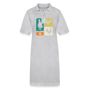 Poulet Coq - Robe polo bio PAIGER Stanley/Stella Femme - noir - Devant